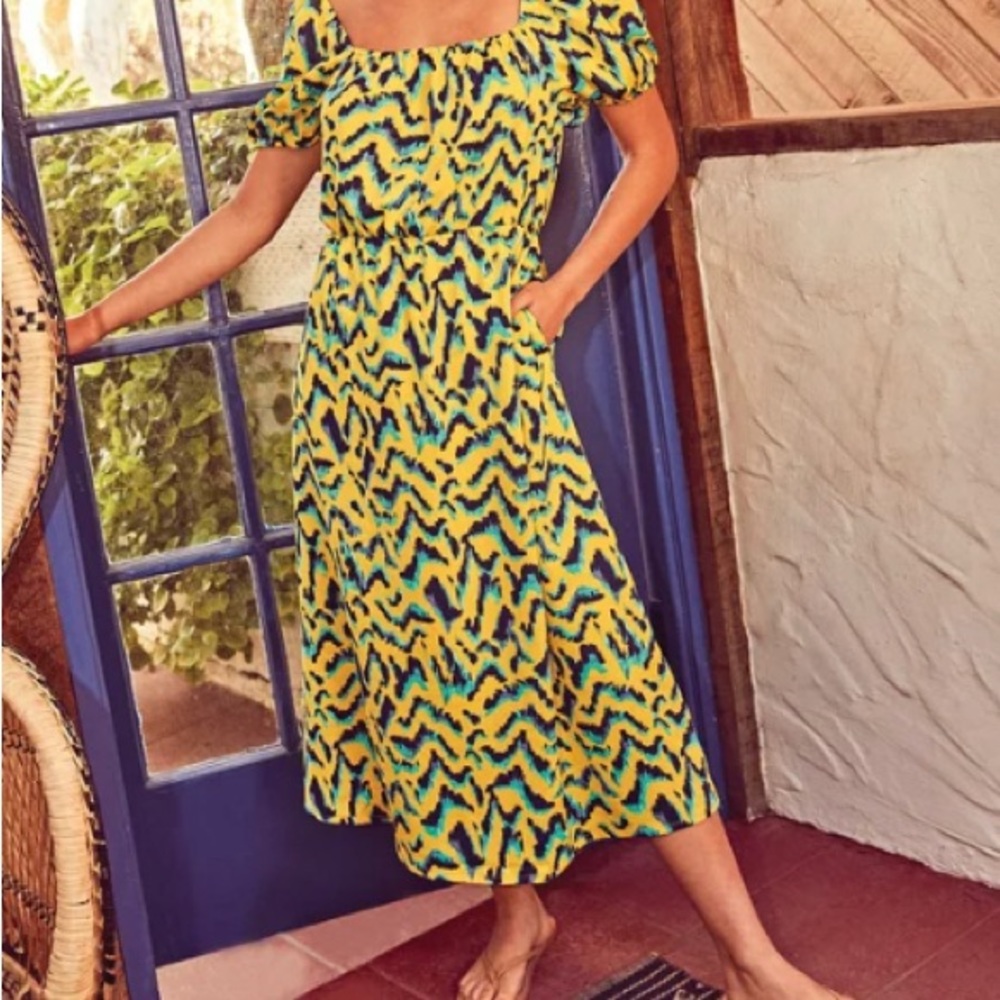 The Get Women's Tie Back Print Midi Dress